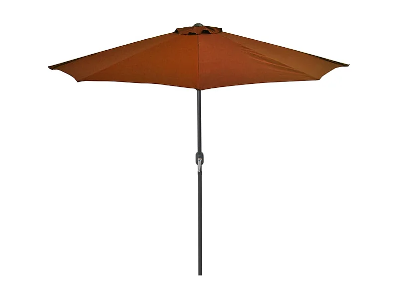 Parasol de balcon et mât en aluminium Terre cuite 270x135x245