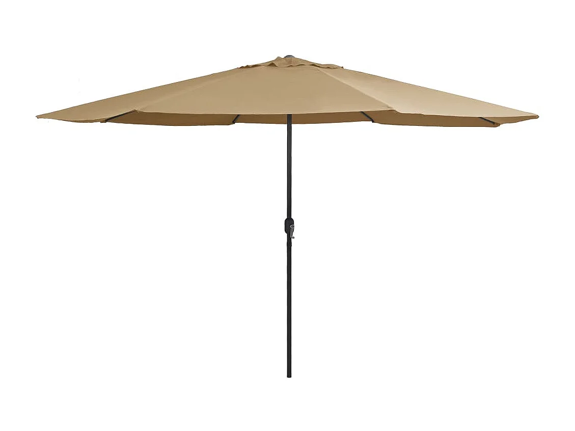 Parasol d'extérieur avec mât en métal 400cm Taupe