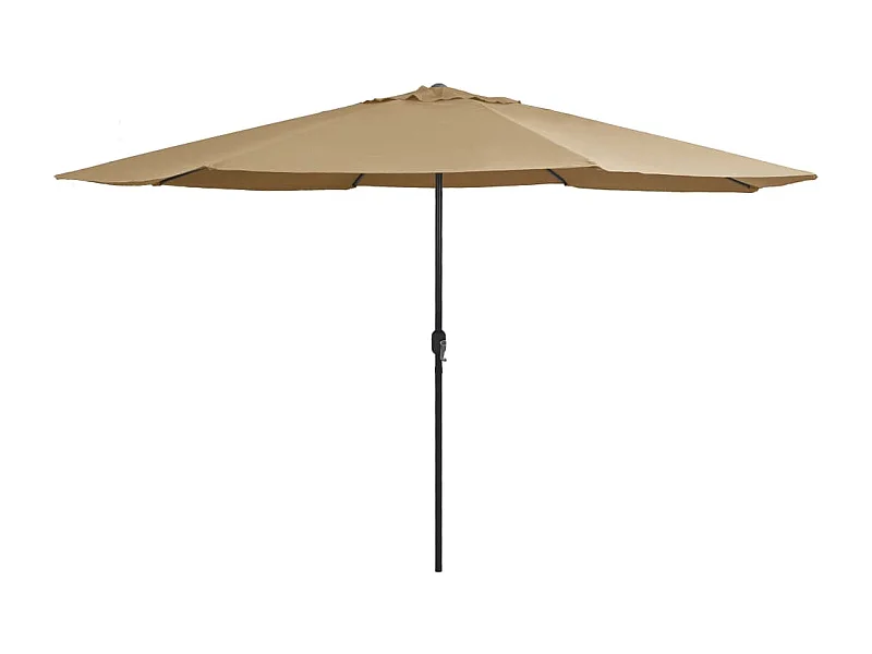 Parasol d'extérieur avec mât en métal 400cm Taupe