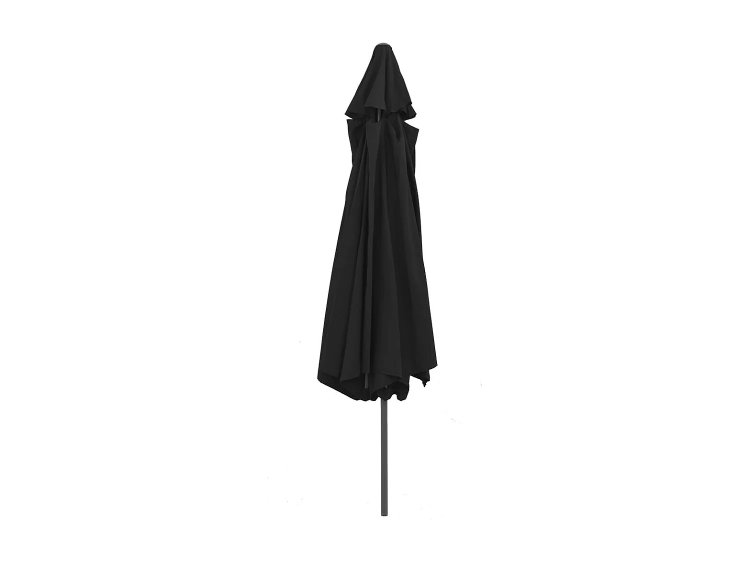 Parasol d'extérieur avec mât en métal 400cm Noir