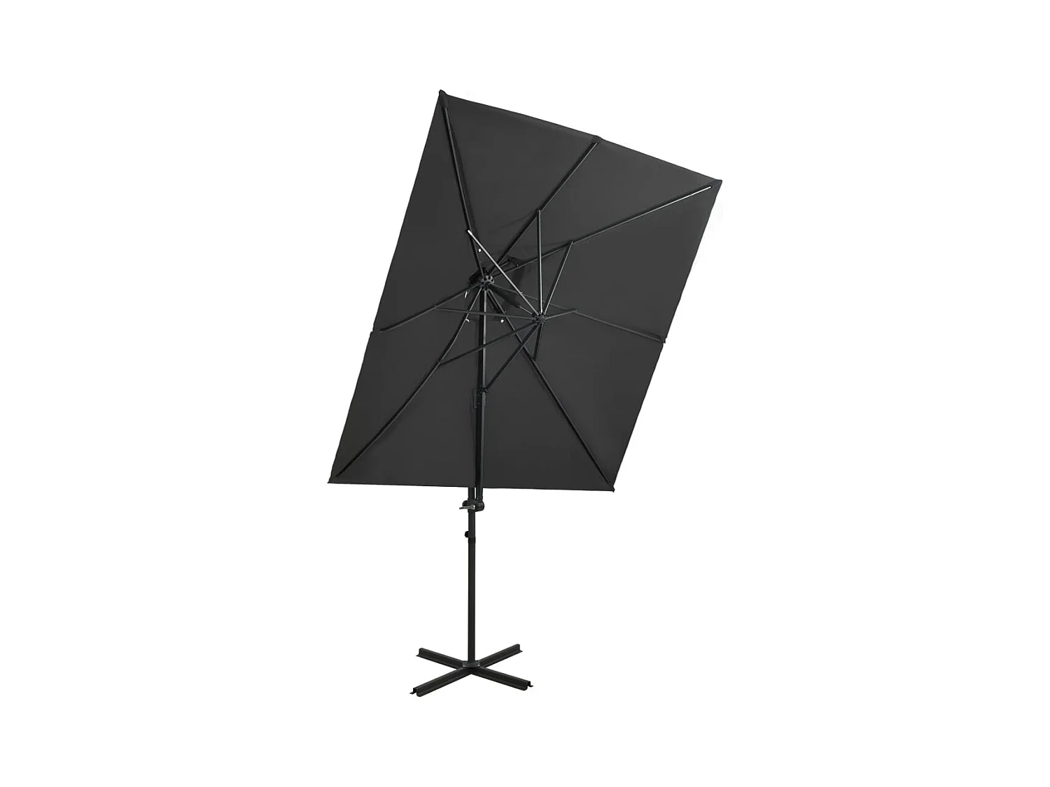 Parasol déporté à double toit Anthracite 250x250