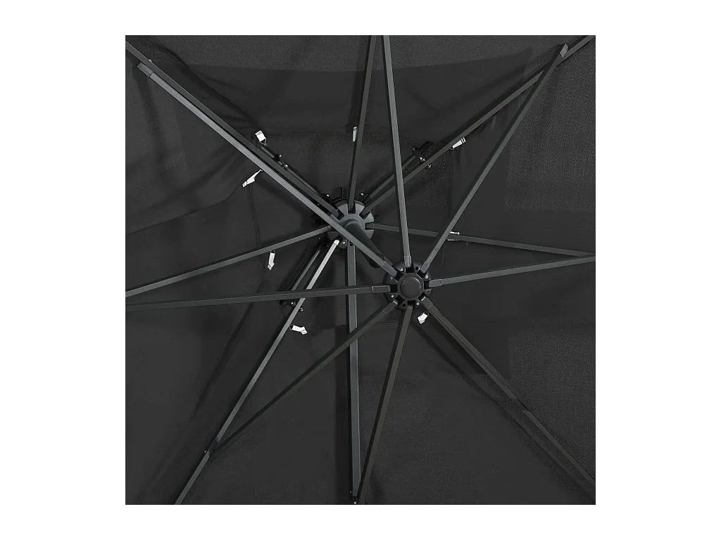 Parasol déporté à double toit Anthracite 250x250