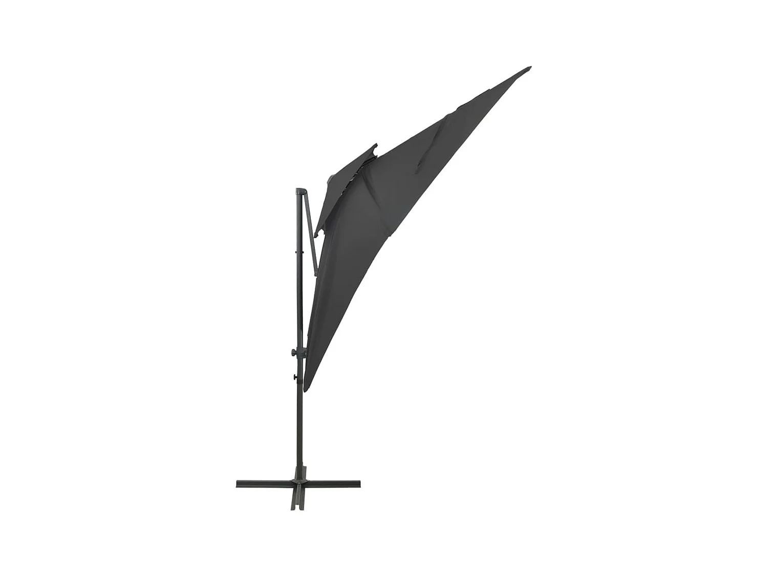 Parasol déporté à double toit Anthracite 250x250
