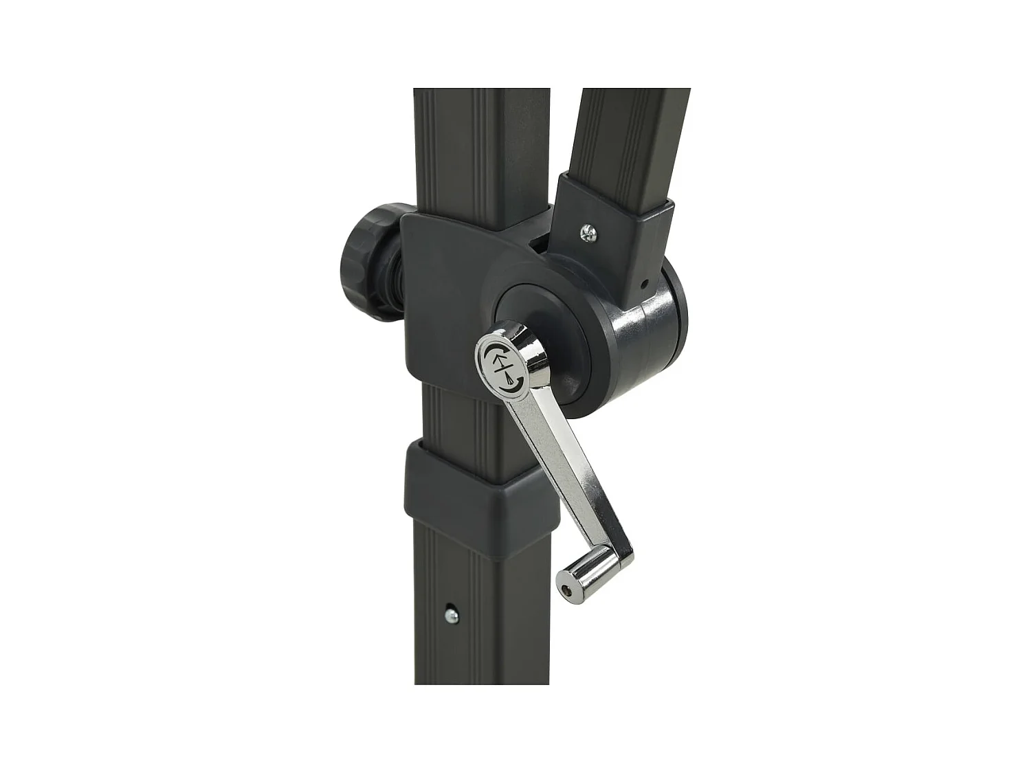 Parasol déporté à double toit Anthracite 250x250