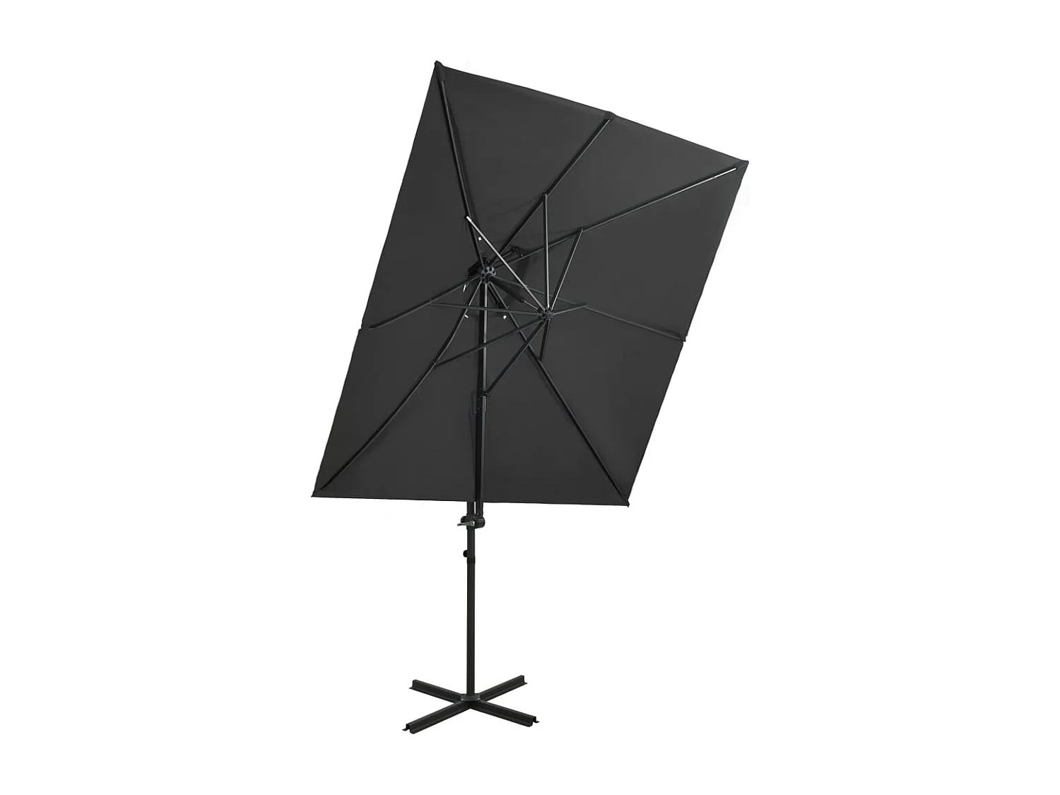 Parasol déporté à double toit Anthracite 250x250