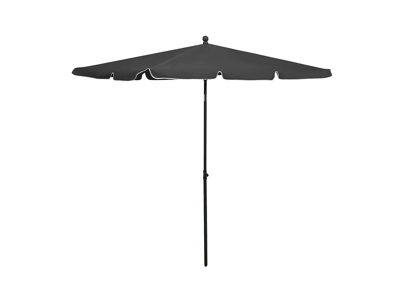 Parasol de jardin avec mât 210x140 Anthracite
