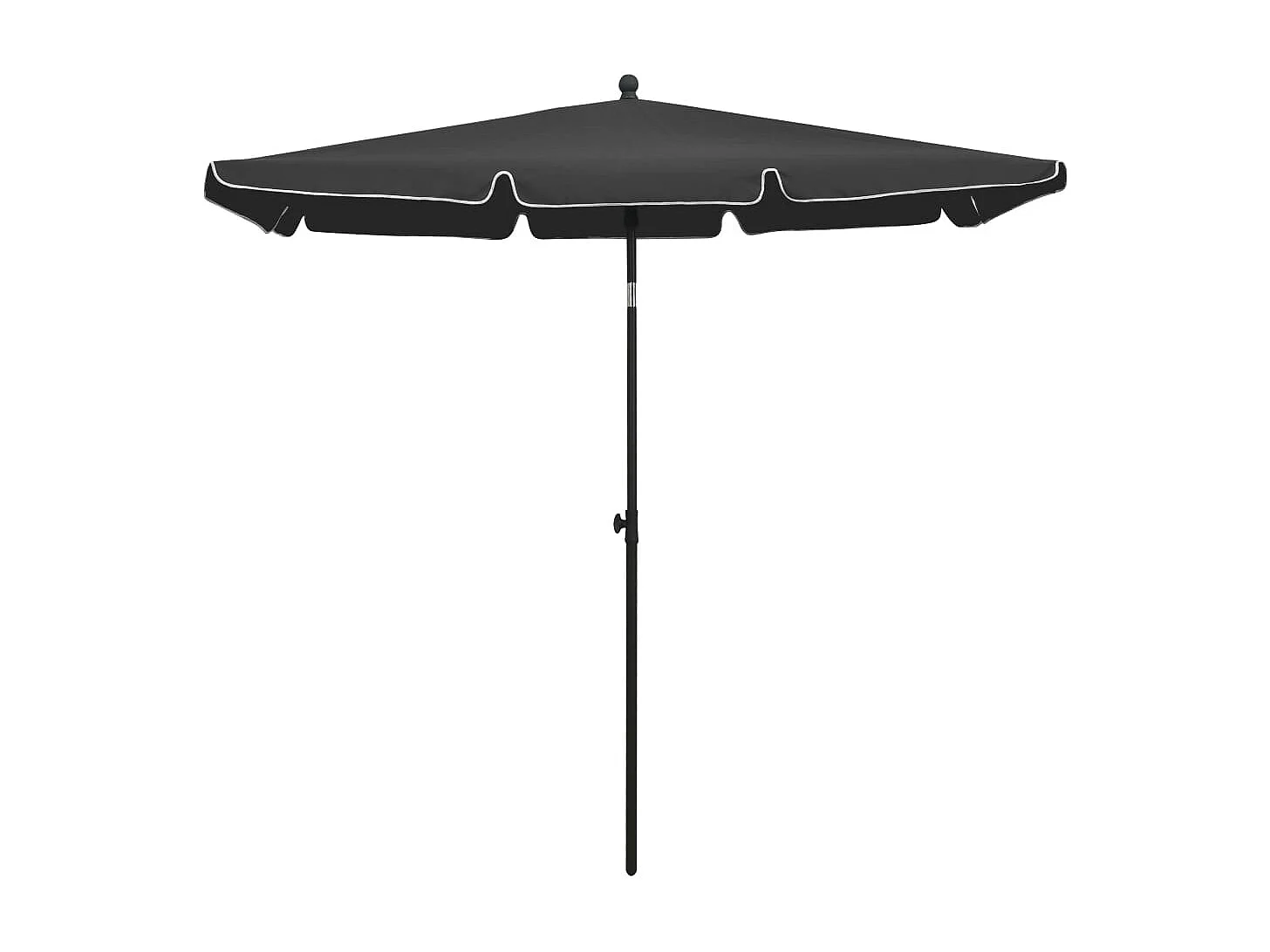 Parasol de jardin avec mât 210x140 Anthracite