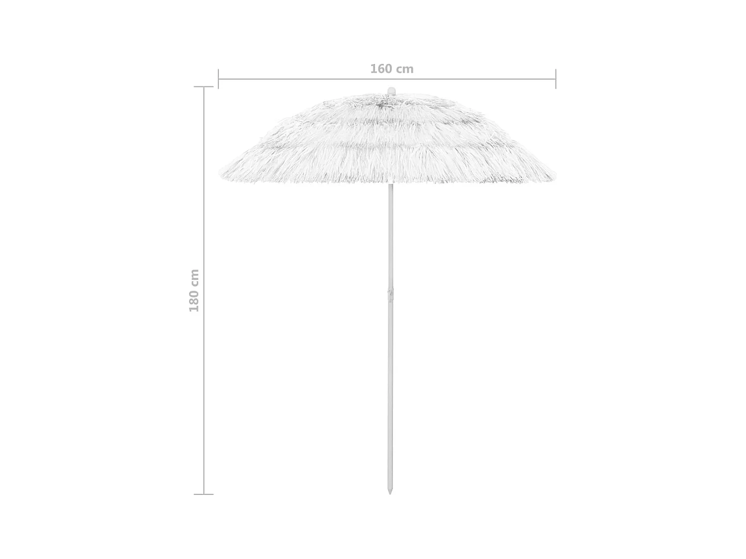Parasol de plage Blanc 180cm