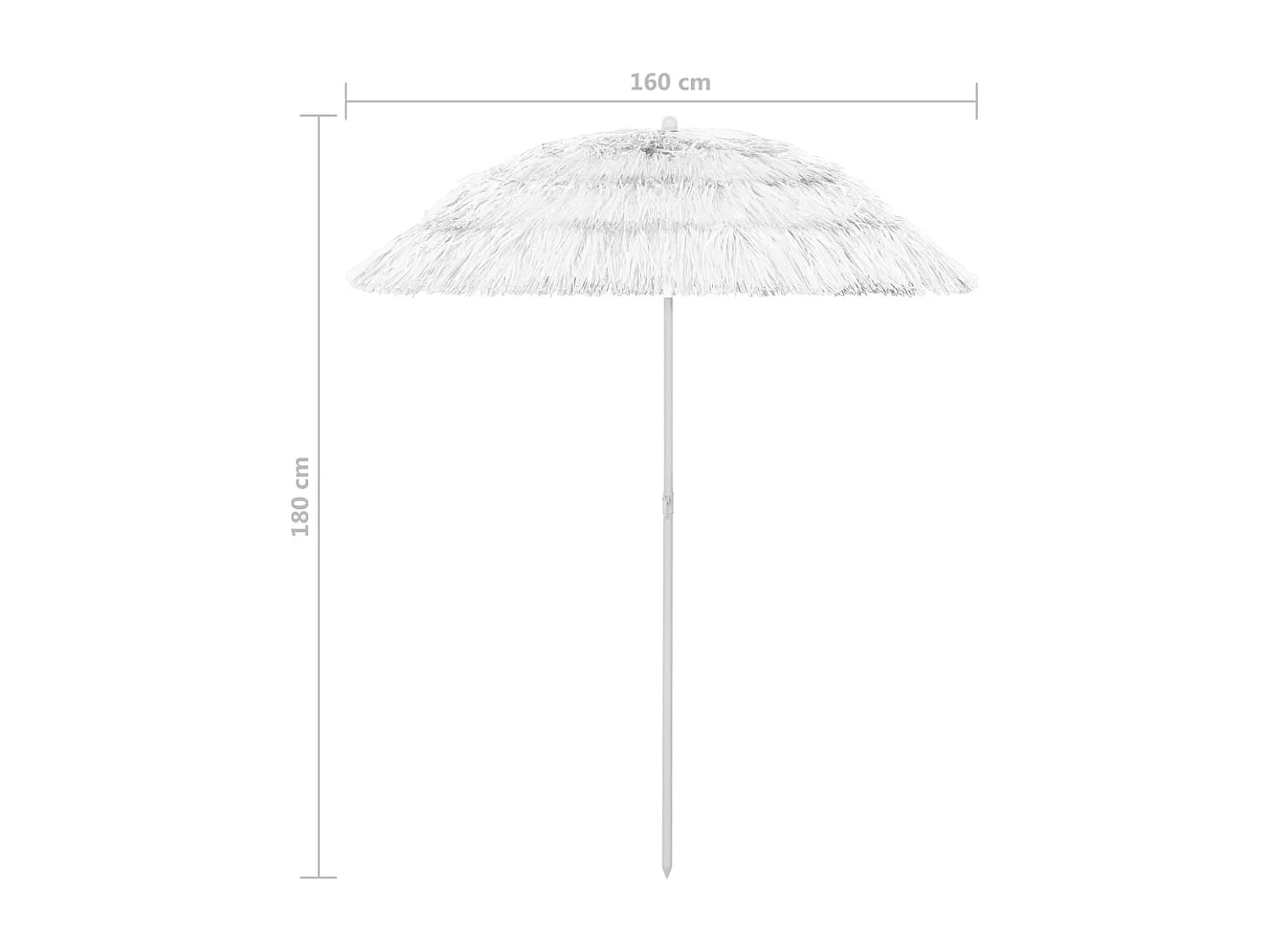 Parasol de plage Blanc 180cm