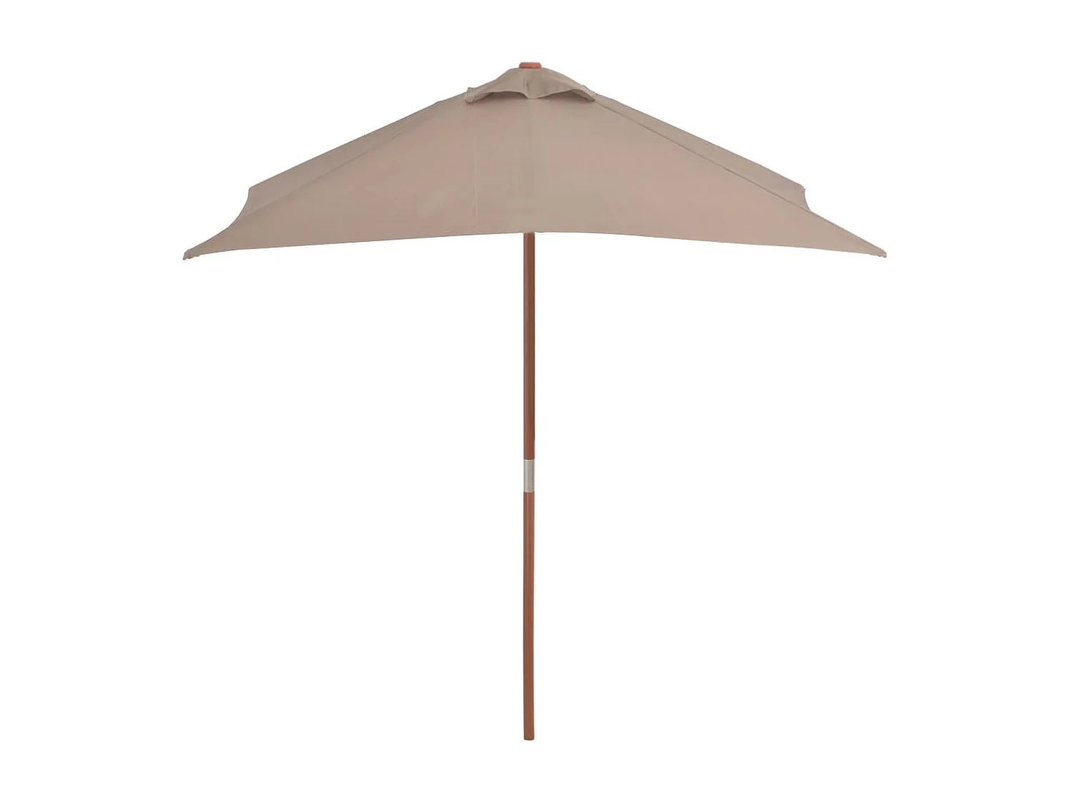 Parasol avec mât en bois 150x200 Taupe