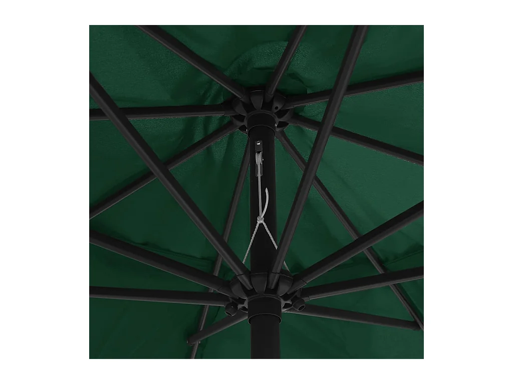 Parasol d'extérieur avec mât en métal 400cm Vert