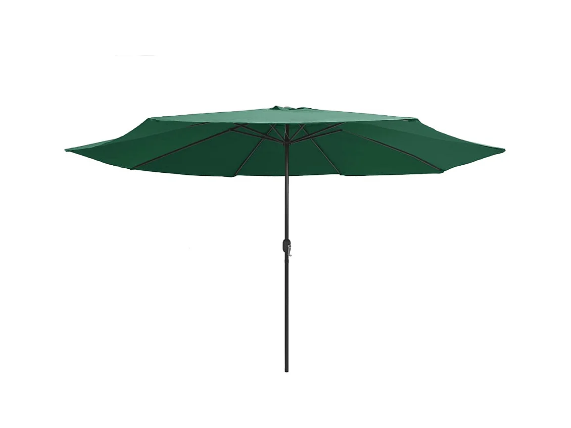 Parasol d'extérieur avec mât en métal 400cm Vert