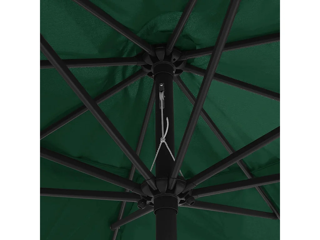Parasol d'extérieur avec mât en métal 400cm Vert