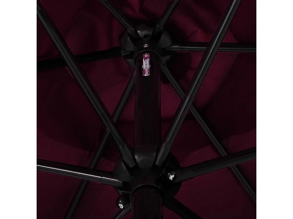Parasol d'extérieur avec mât métallique Bordeaux 300cm