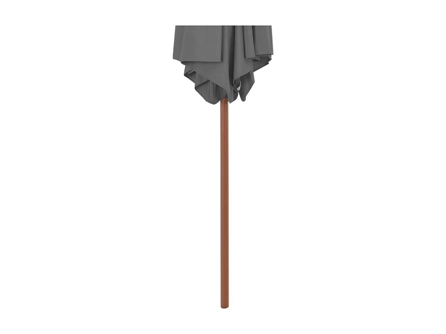 Parasol d'extérieur avec mât en bois 270cm Anthracite