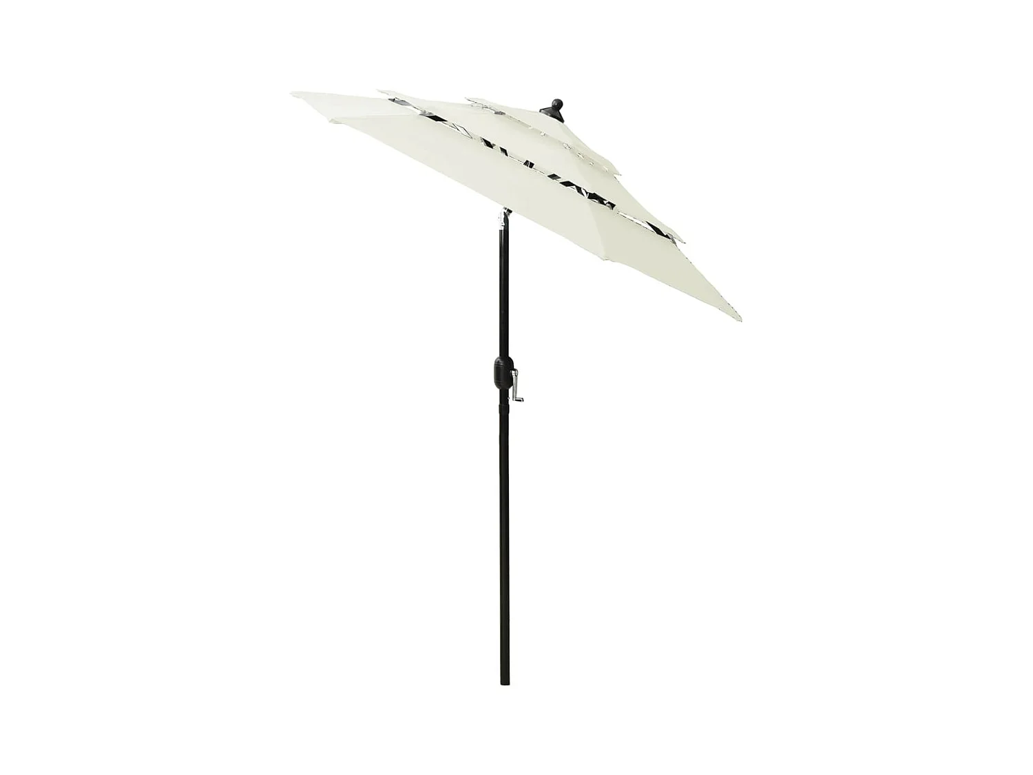 Parasol à 3 niveaux avec mât en aluminium Sable 2 m