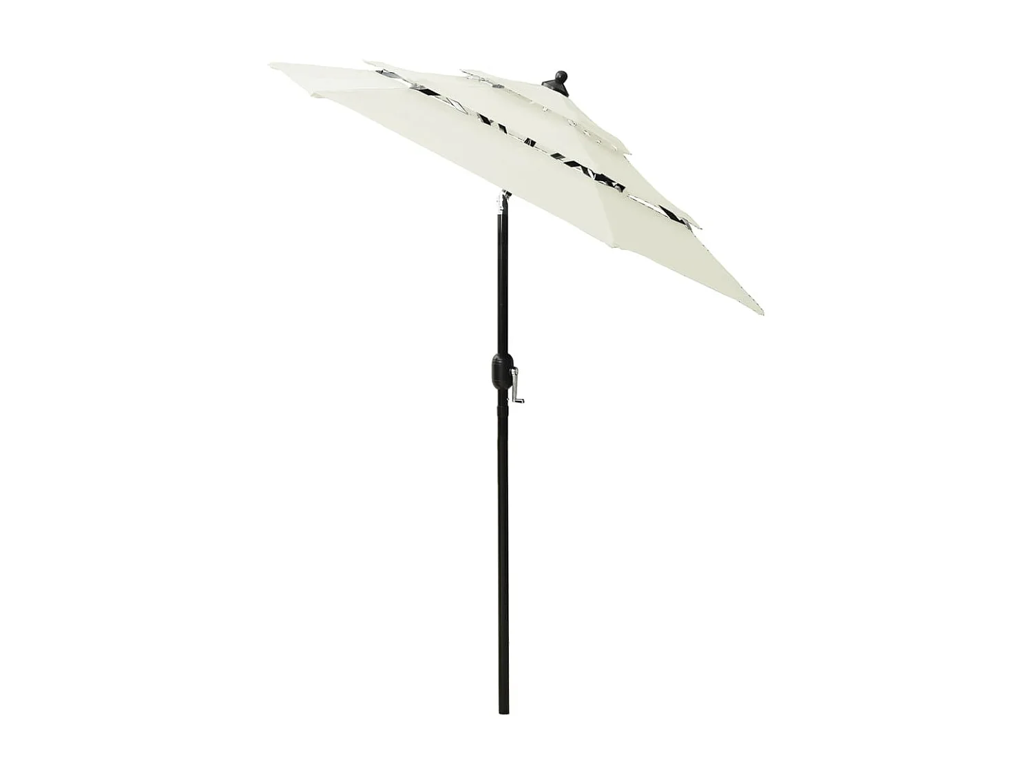 Parasol à 3 niveaux avec mât en aluminium Sable 2 m