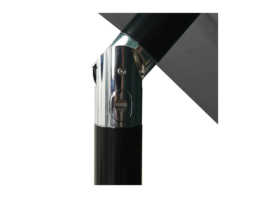 Parasol à 3 niveaux avec mât en aluminium Anthracite 2,5x2,5 m