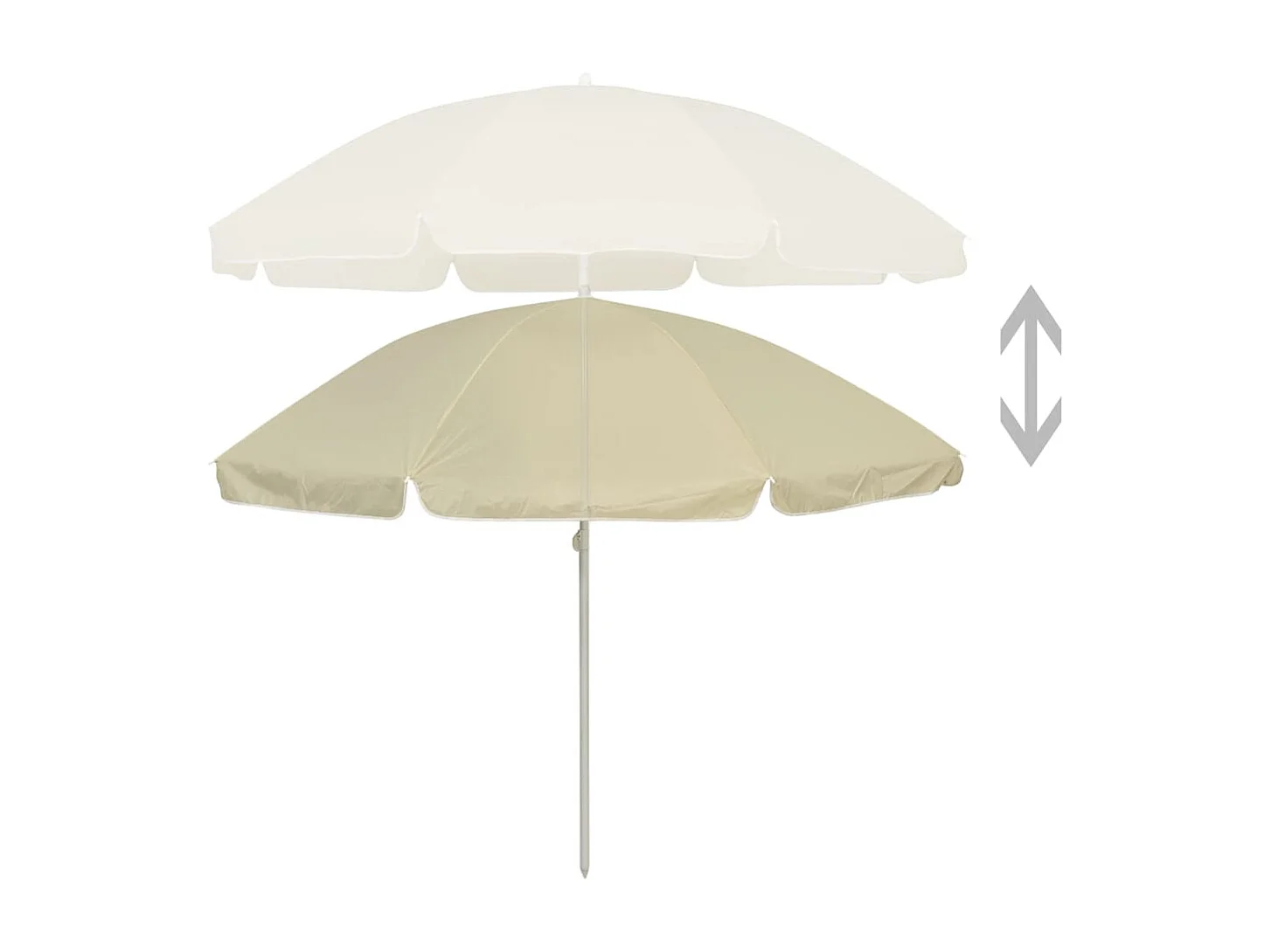 Parasol de plage Jaune sable 240cm 2
