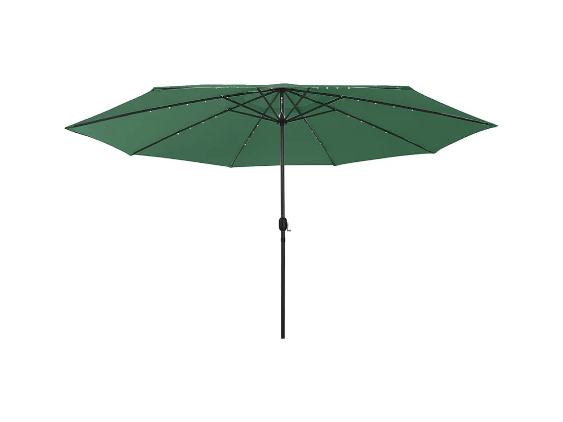 Parasol d'extérieur avec LED et mât en métal 400cm Vert