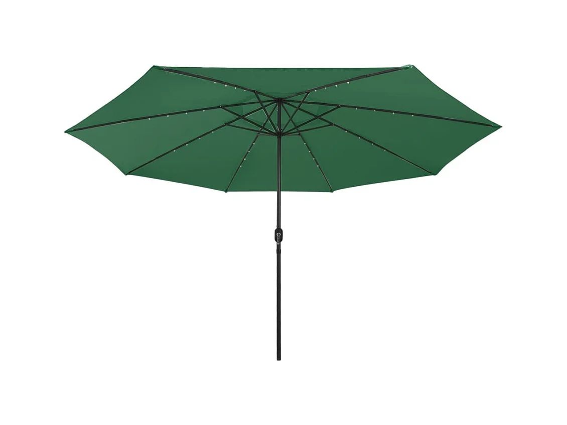 Parasol d'extérieur avec LED et mât en métal 400cm Vert