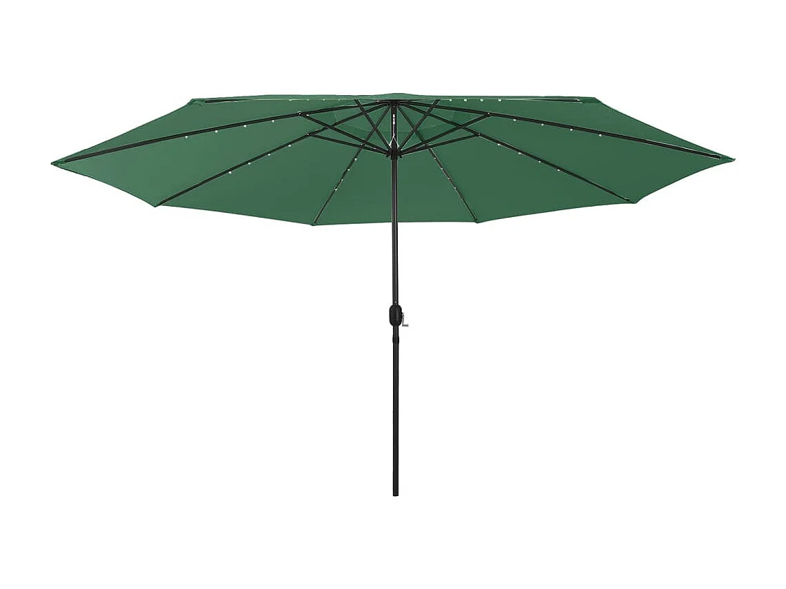 Parasol d'extérieur avec LED et mât en métal 400cm Vert