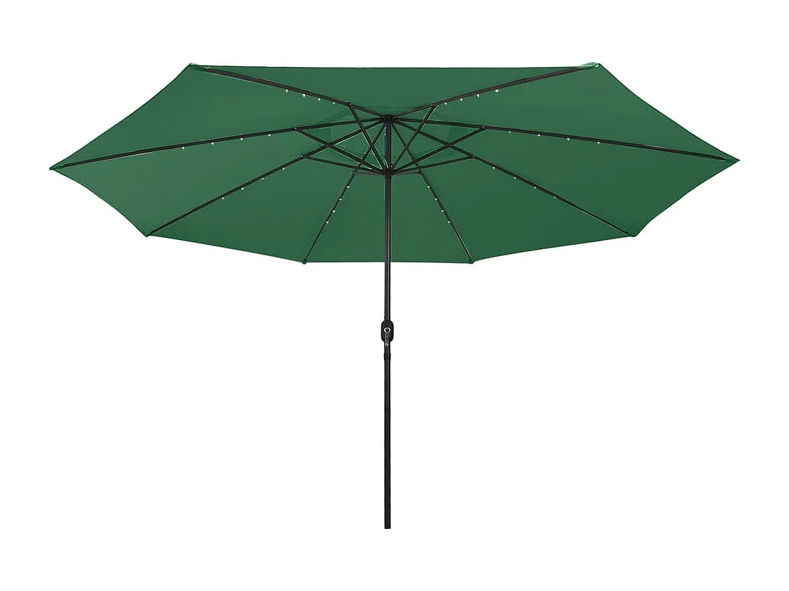 Parasol d'extérieur avec LED et mât en métal 400cm Vert