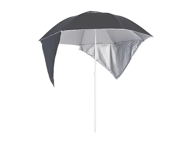 Parasol de plage avec parois latérales Anthracite 215cm