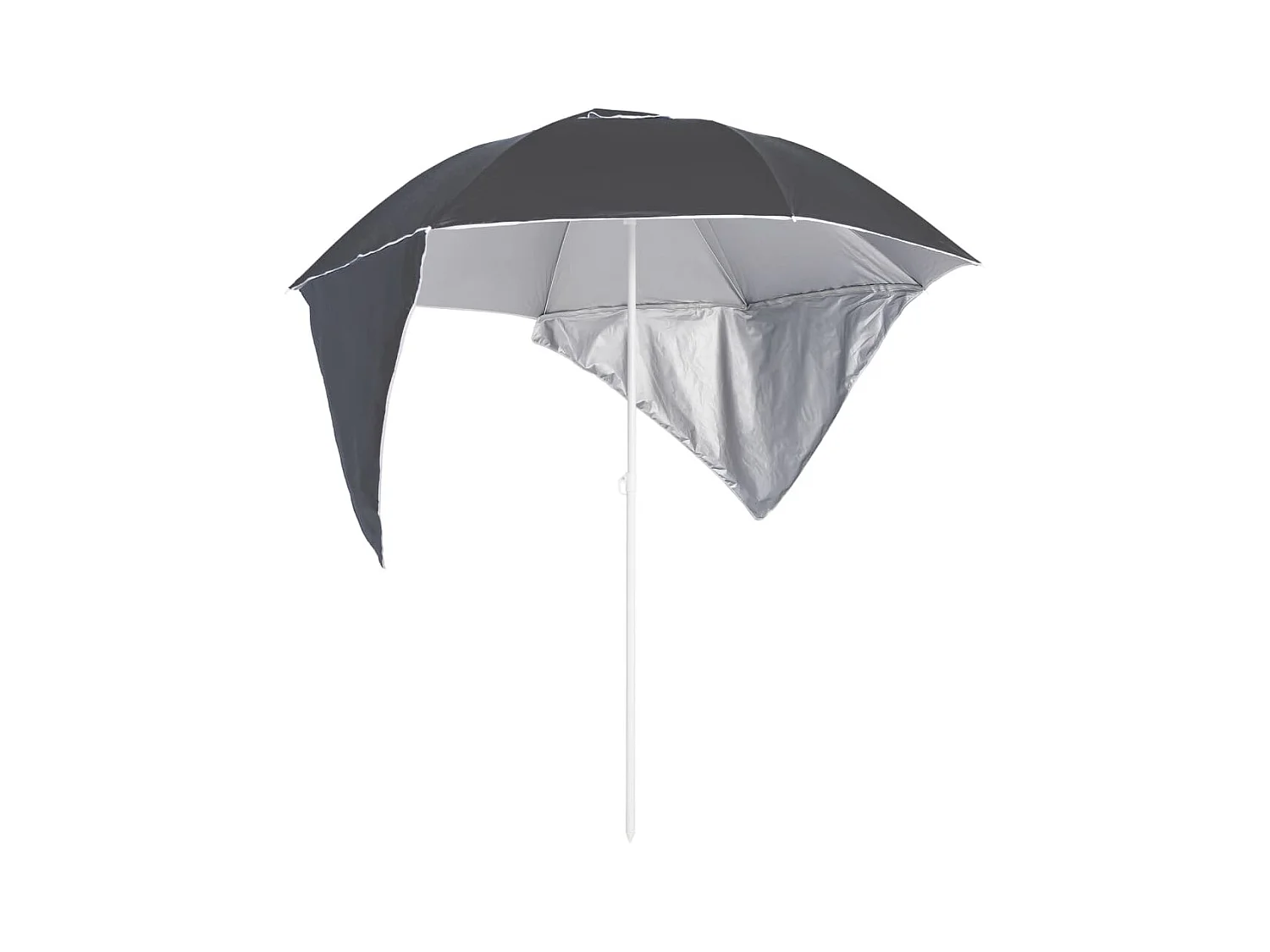 Parasol de plage avec parois latérales Anthracite 215cm