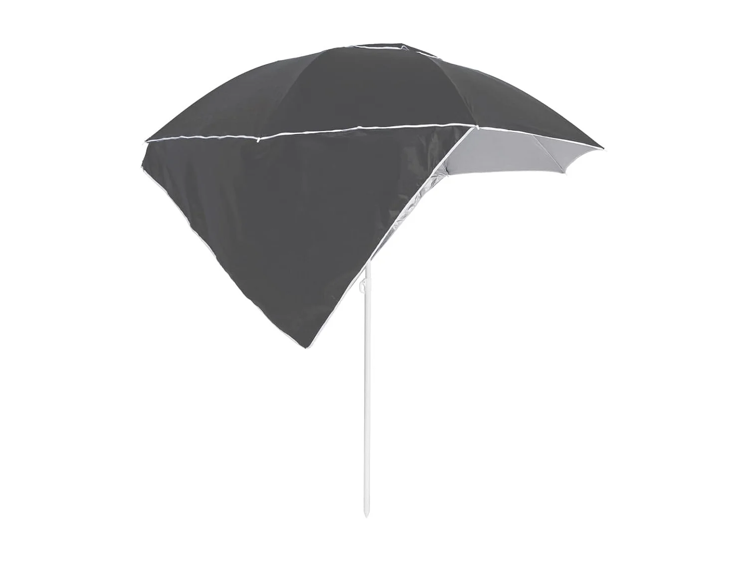 Parasol de plage avec parois latérales Anthracite 215cm