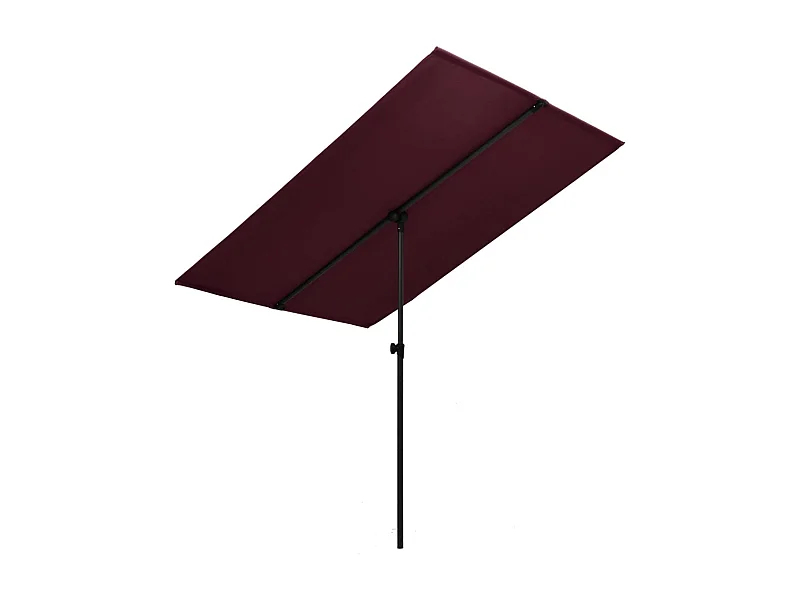 Parasol d'extérieur avec mât en aluminium 2x1,5m Rouge bordeaux