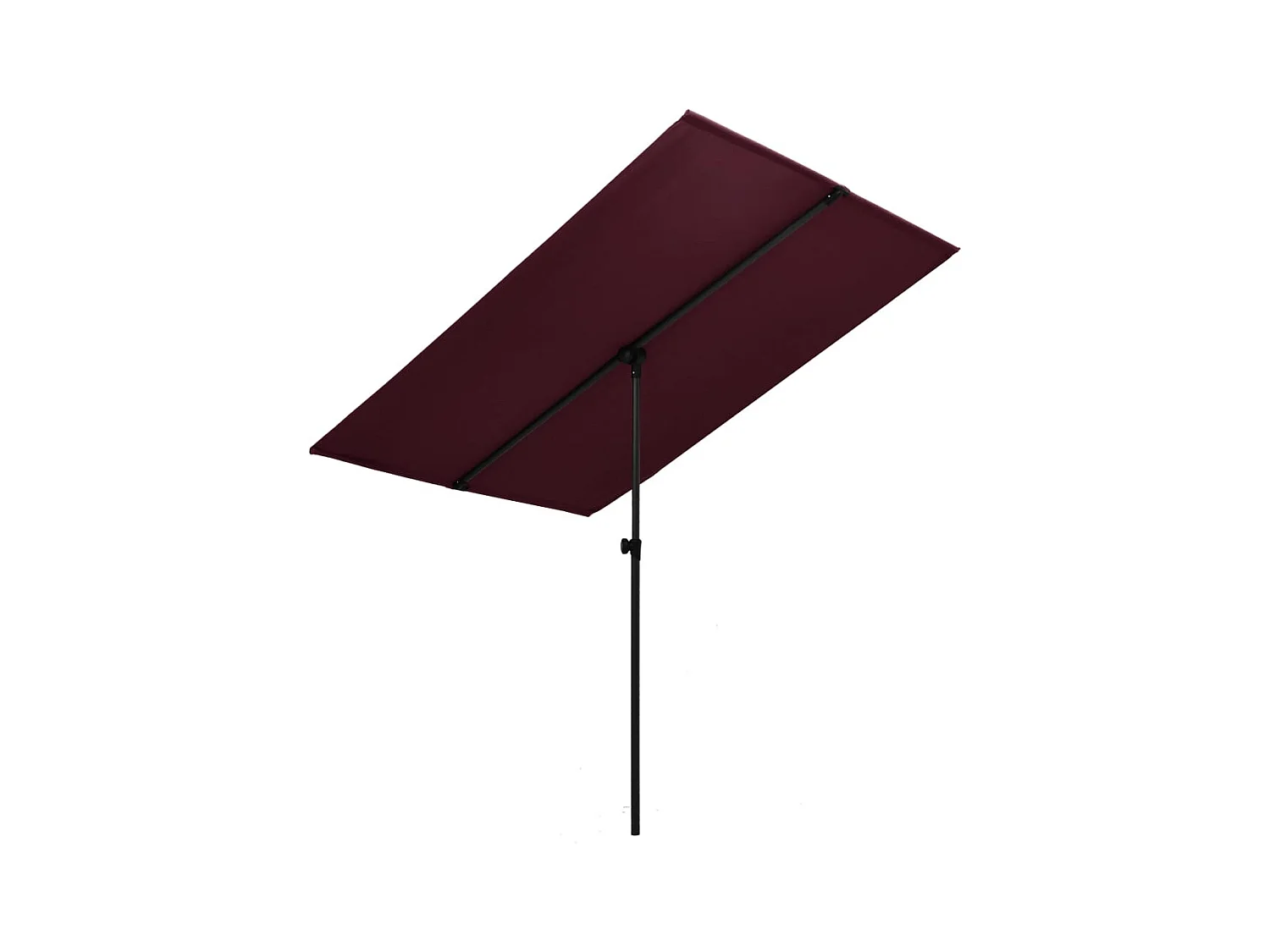 Parasol d'extérieur avec mât en aluminium 2x1,5m Rouge bordeaux
