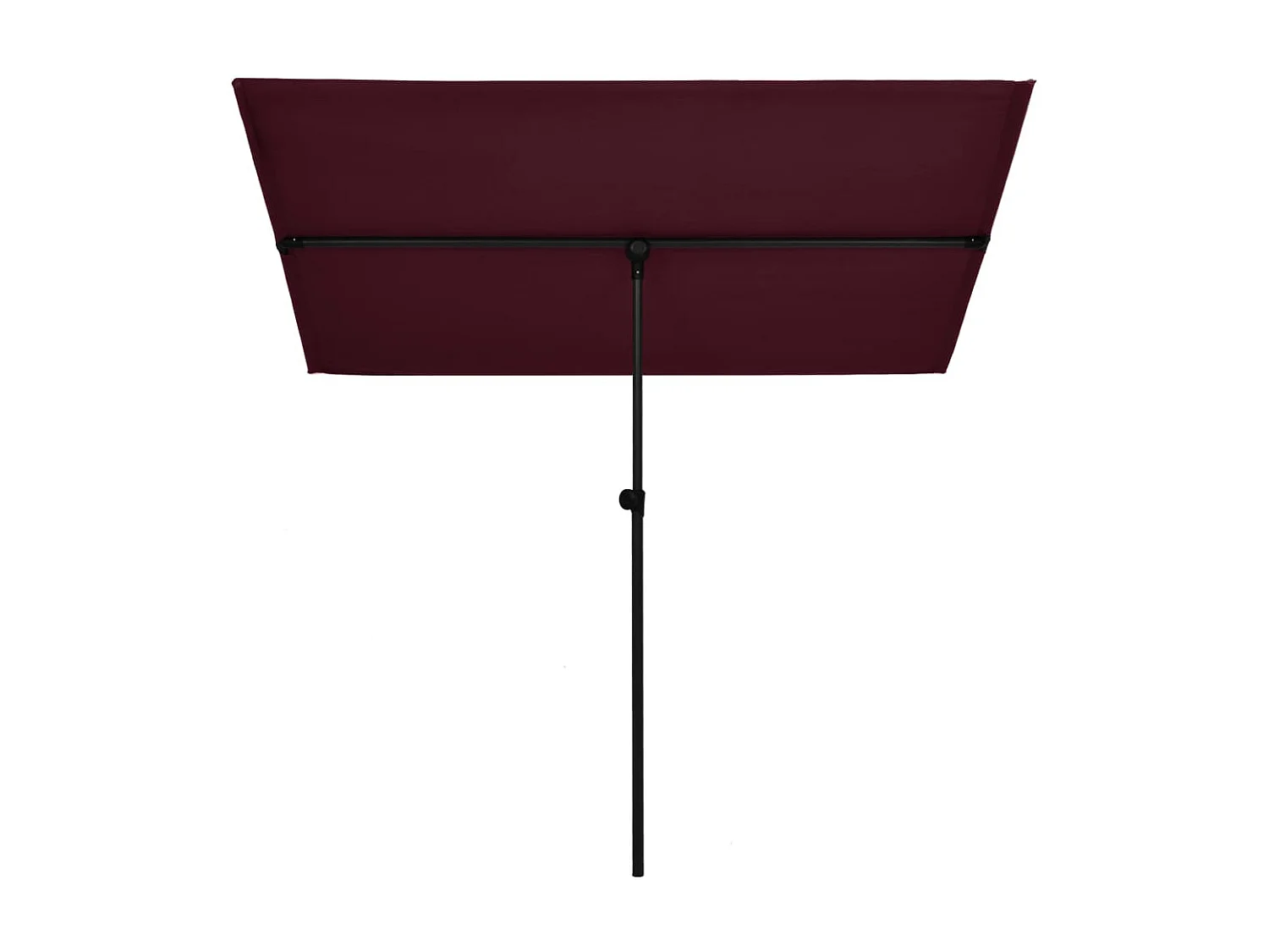 Parasol d'extérieur avec mât en aluminium 2x1,5m Rouge bordeaux
