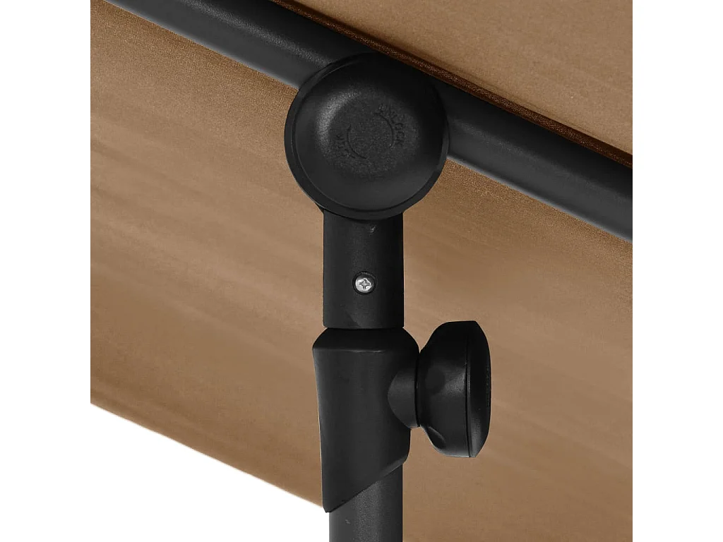 Parasol d'extérieur avec mât en aluminium 2x1,5 m Taupe