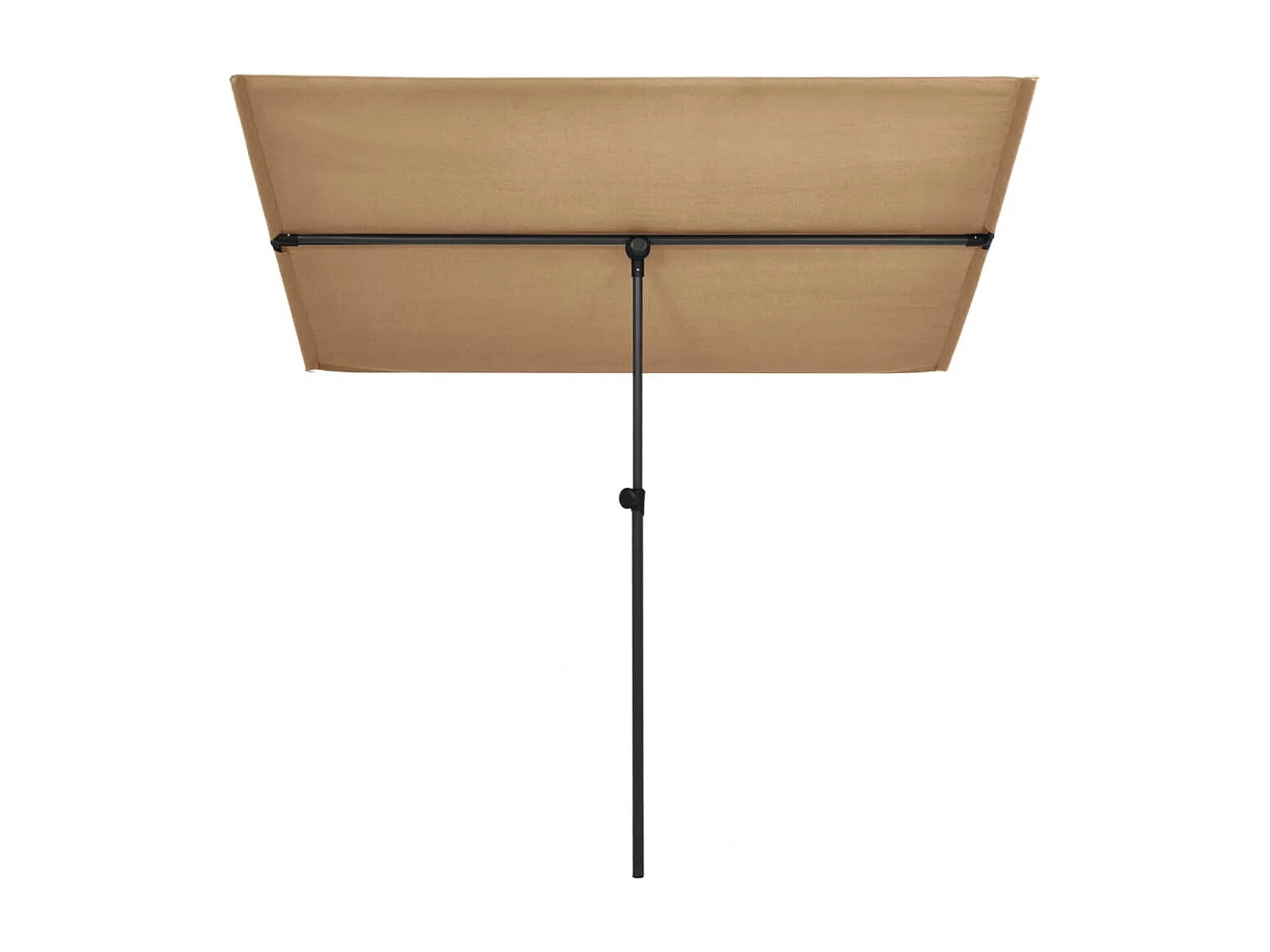 Parasol d'extérieur avec mât en aluminium 2x1,5 m Taupe