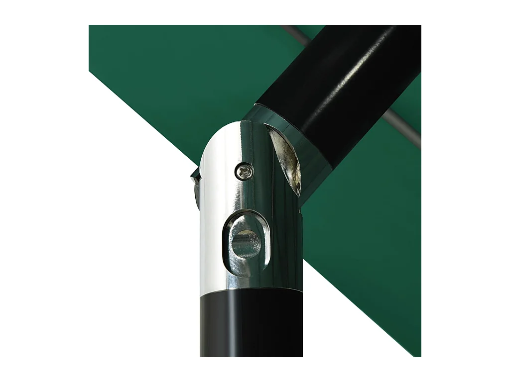 Parasol à 3 niveaux avec mât en aluminium Vert 3,5 m