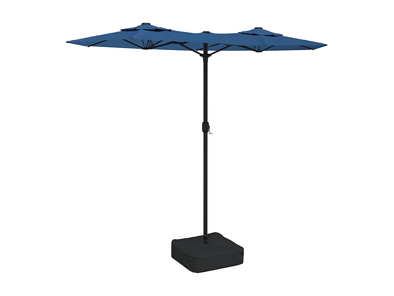 Parasol à double tête avec LED bleu azuré 316x240