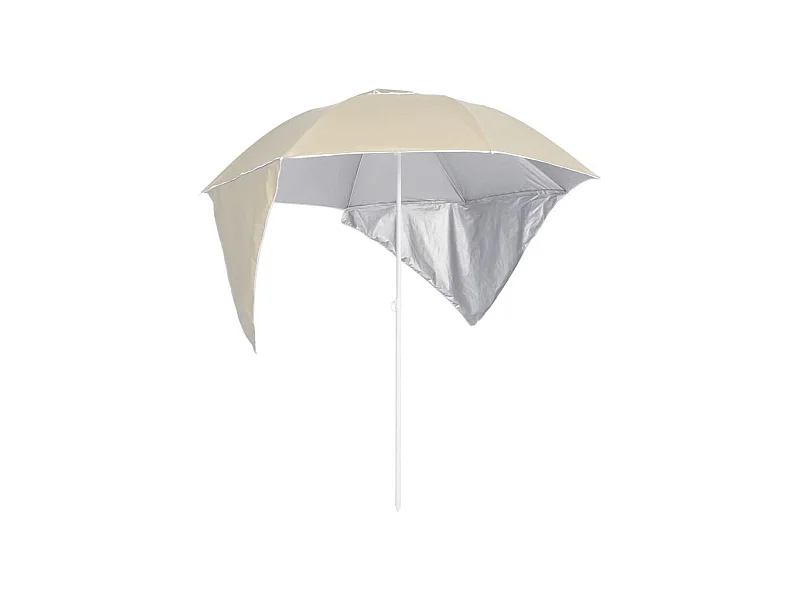 Parasol de plage avec parois latérales Sableux 215cm