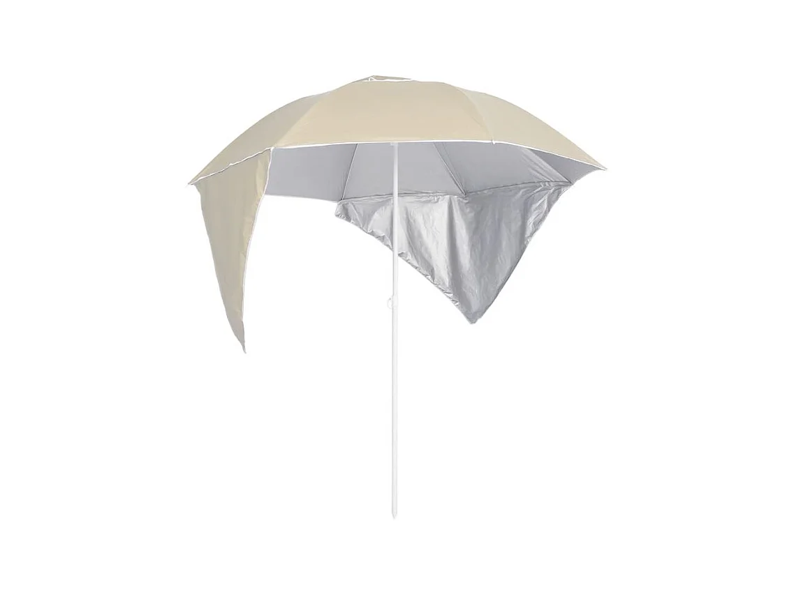 Parasol de plage avec parois latérales Sableux 215cm