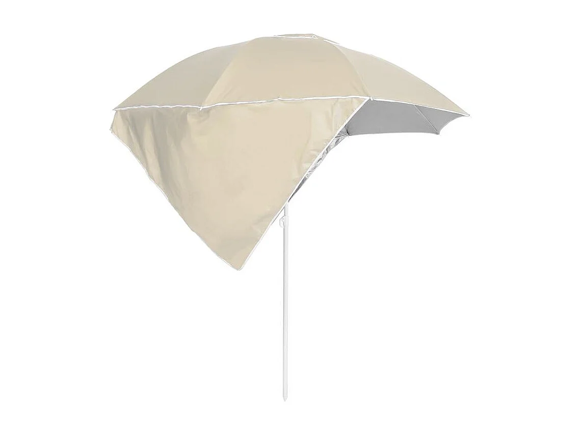 Parasol de plage avec parois latérales Sableux 215cm