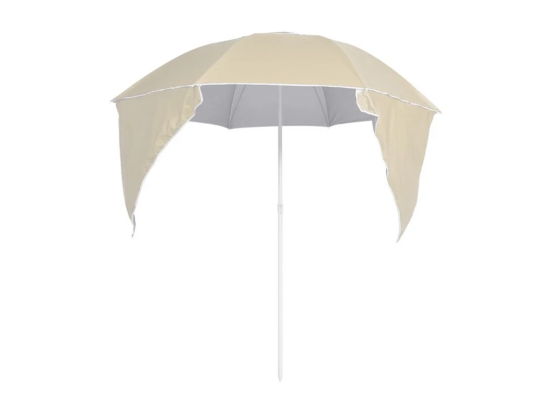 Parasol de plage avec parois latérales Sableux 215cm