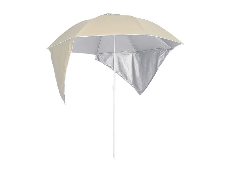 Parasol de plage avec parois latérales Sableux 215cm