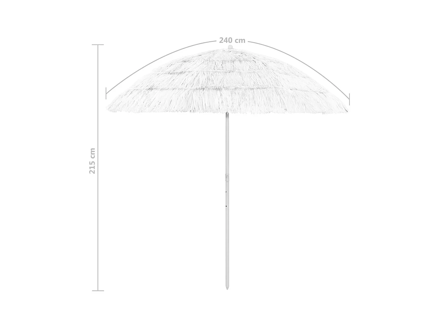 Parasol de plage Blanc 240cm