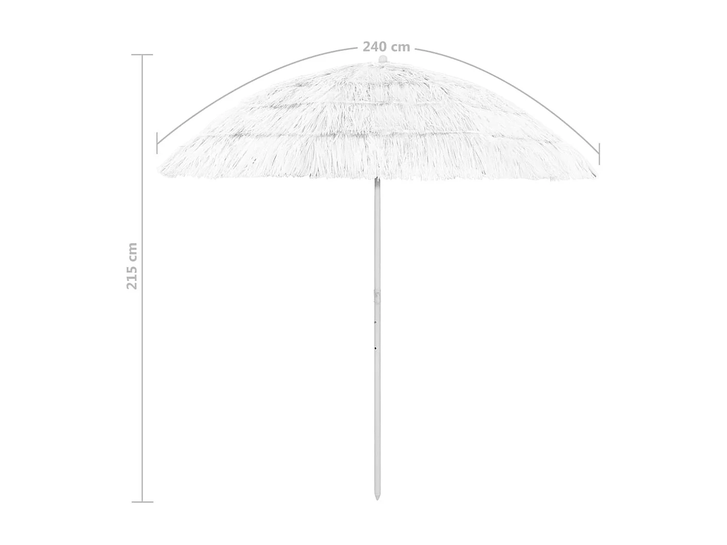 Parasol de plage Blanc 240cm