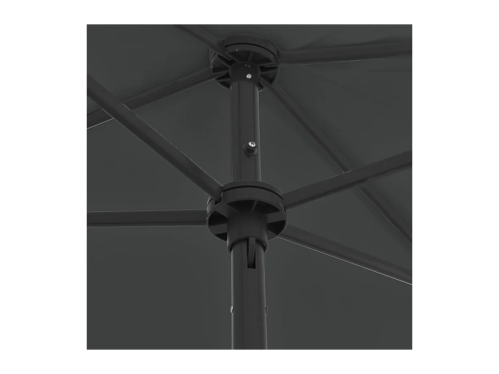 Parasol de plage Anthracite 180x120