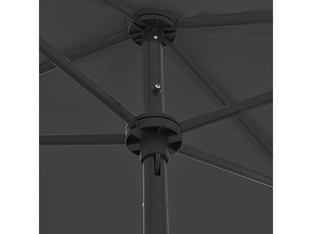 Parasol de plage Anthracite 180x120