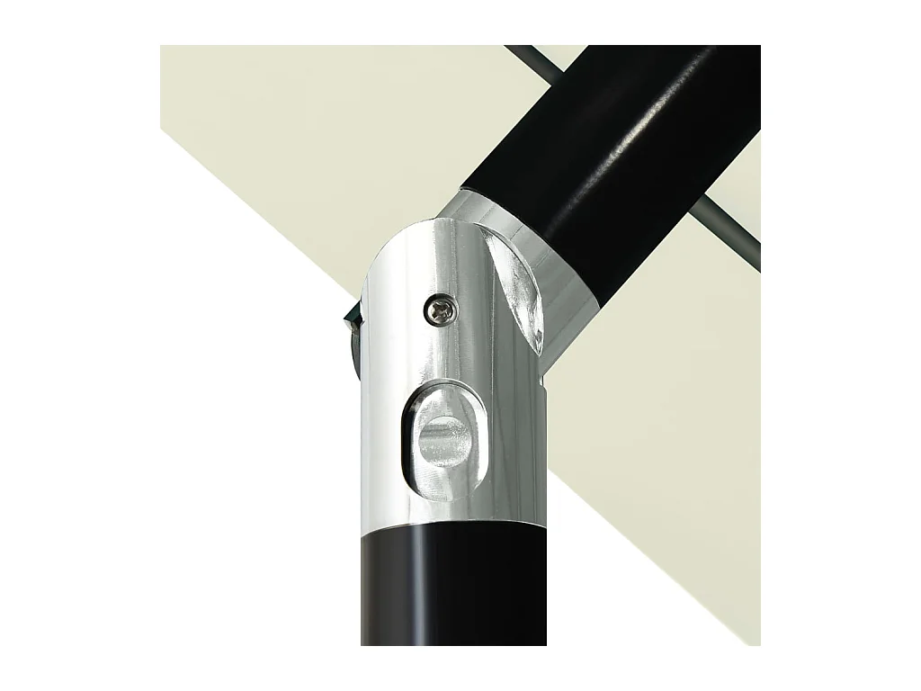 Parasol à 3 niveaux avec mât en aluminium Sable 3,5 m