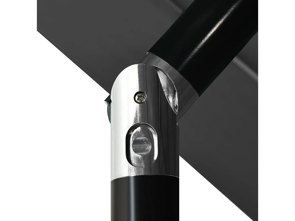 Parasol à 3 niveaux avec mât en aluminium Anthracite 3,5 m