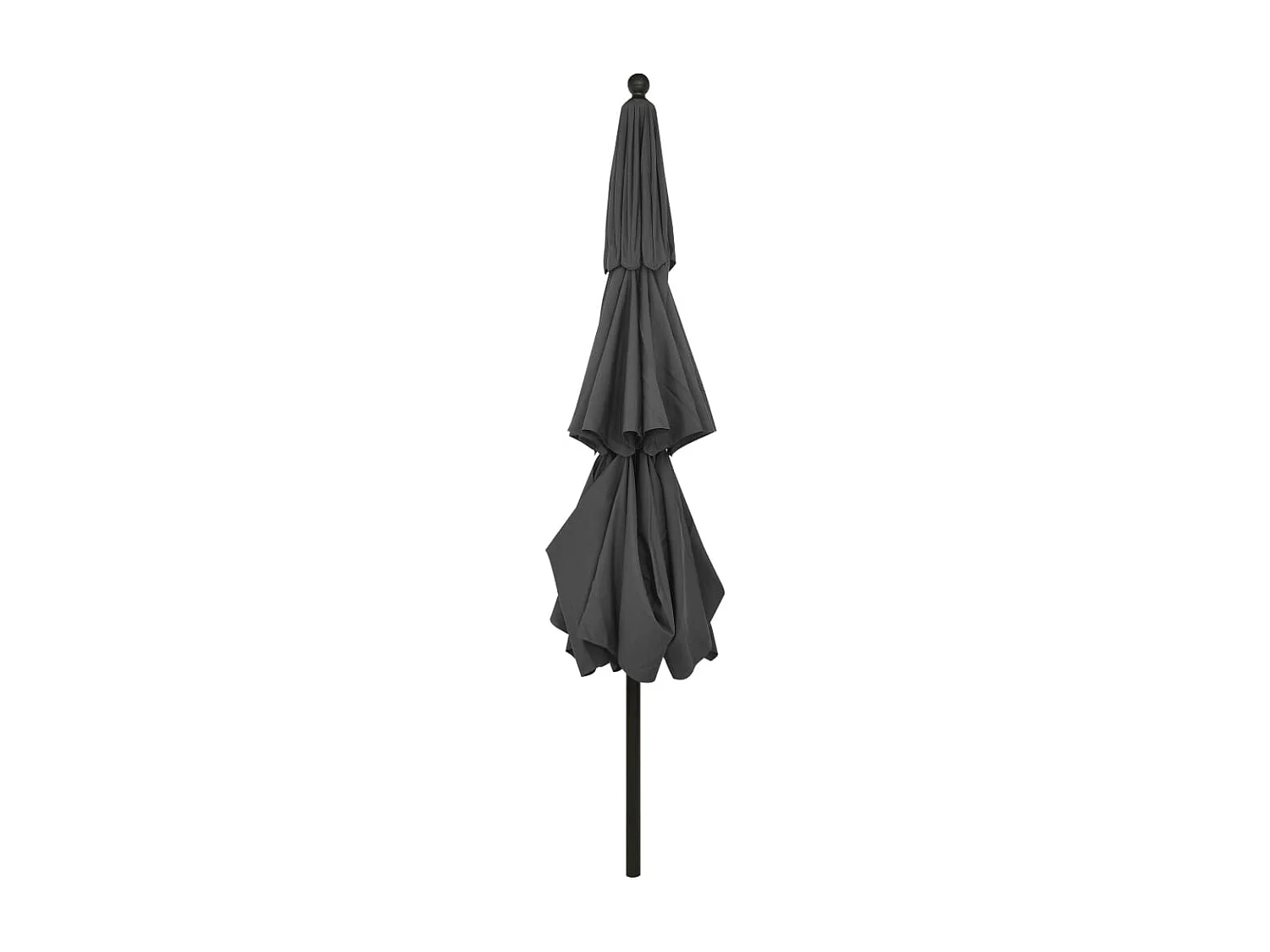 Parasol à 3 niveaux avec mât en aluminium Anthracite 3,5 m