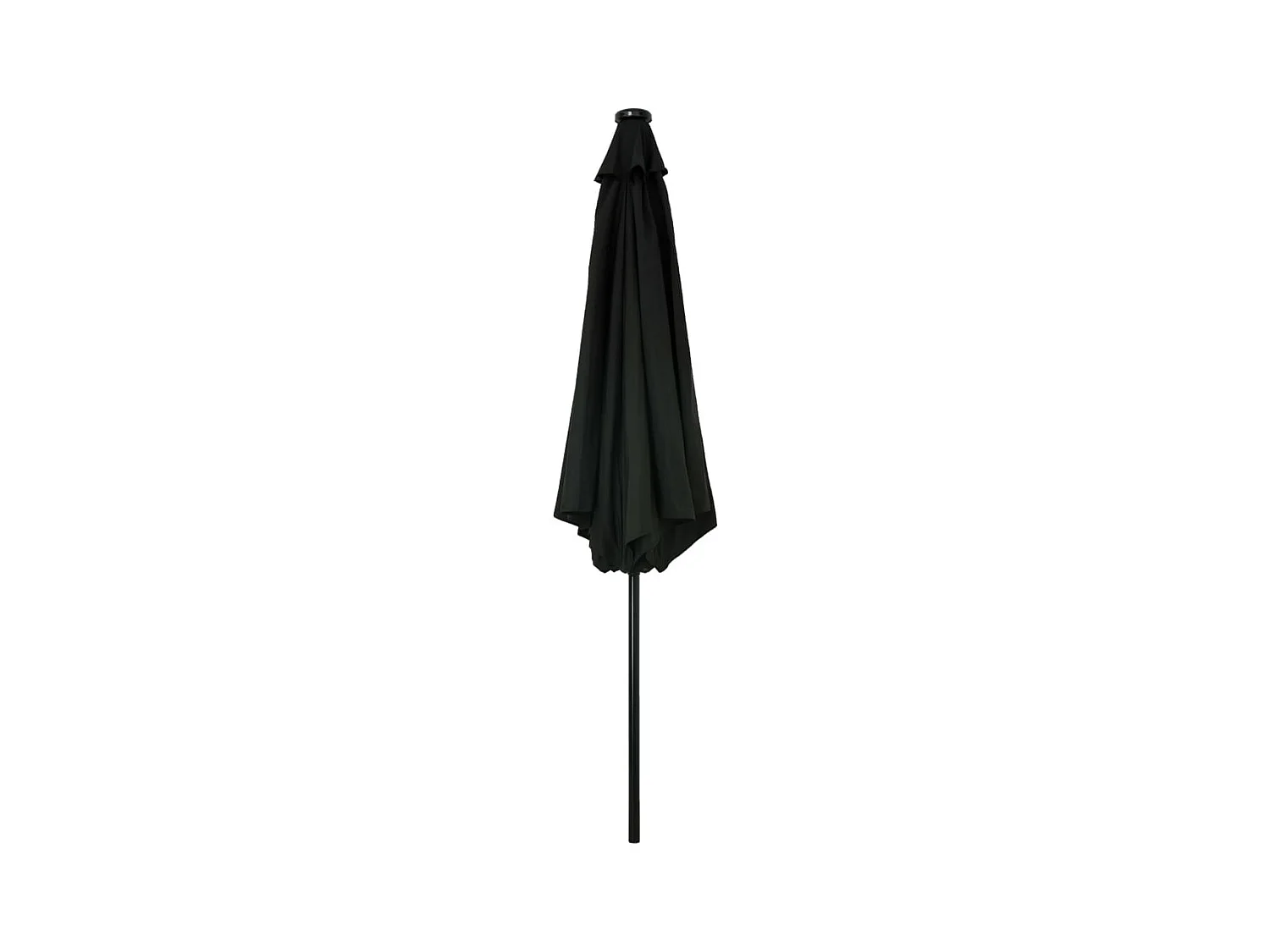 Parasol d'extérieur avec LED et mât en acier 300cm Noir